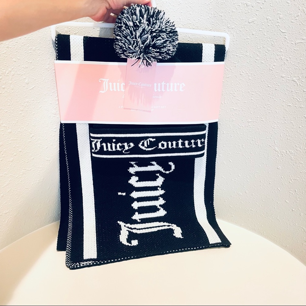 Juicy Couture 2 Piece Cold Weather Gift Set Hat &Scarf/NWT